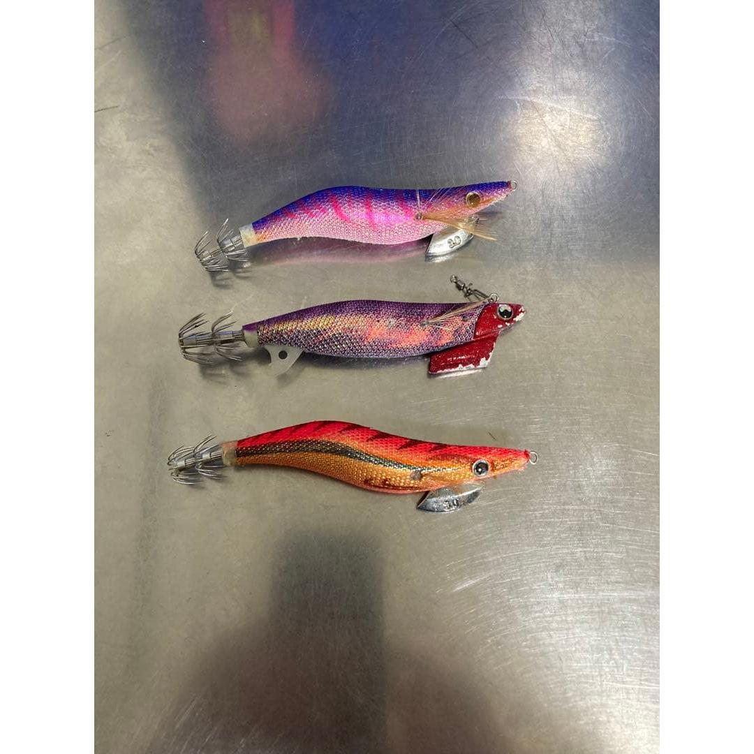 Used Egi set of 3 squid fishing lures