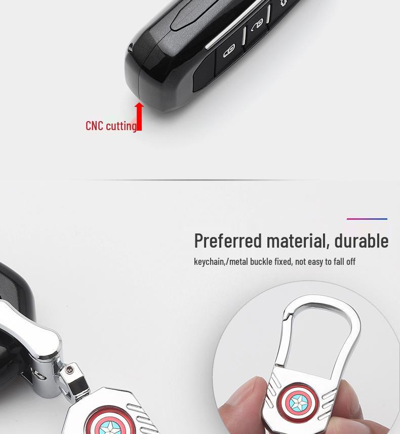 Baojun-Marvel Car Key Pouch: Stylish Buckle Remote Shell & Personalized Decoration