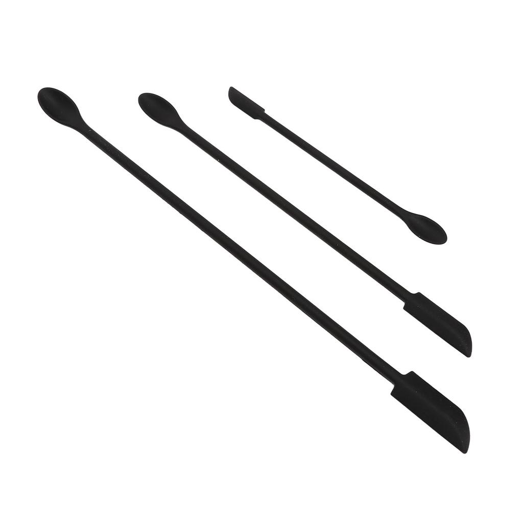   Silicone Spatula, Double Ended Small Spatula and Spoon with Narrow Hd and   Handle, for Lip Gloss, Nail Polish, Skin Care Cosmetics