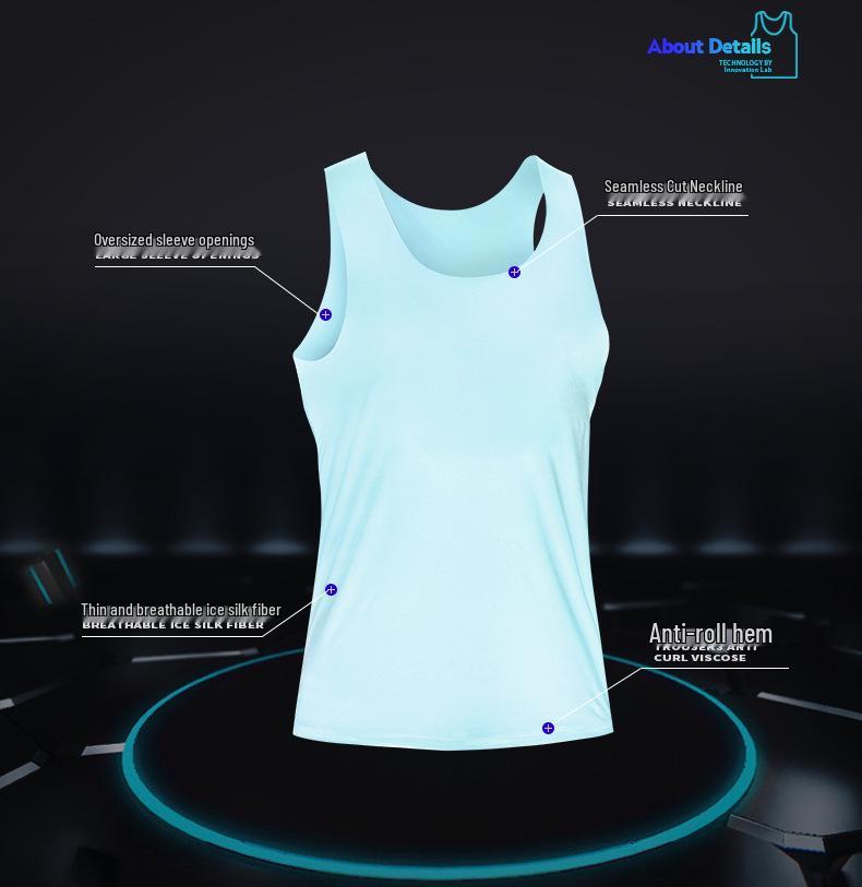 Чоловіча безшовна майка-борцівка з льодяного шовку