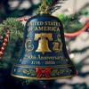 USA 250-årsjubileum Klokke Ornament Patriotisk Minne Dørklokke Juletre Hengepynt for Hjem Hage Dekor