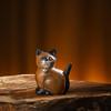 Statue de Chat, Ornement Figurine de Chaton Sculpture d'Animal de Collection Créative pour Table