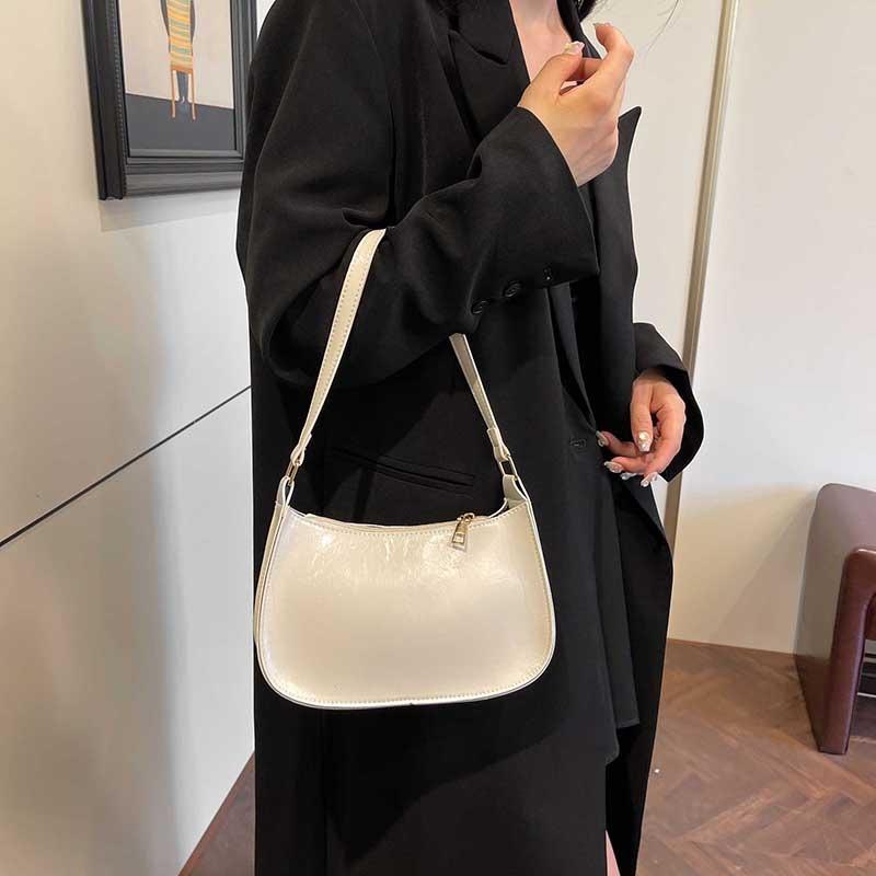 Niche high-texture fashion casual armpit bag, new trendy new products, solid color new products, versatile portable shoulder bag