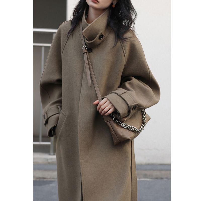 Women's Hepburn Style Mid-Length Woolen Coat - 2025 Winter Collection, Thickened and Stylish.