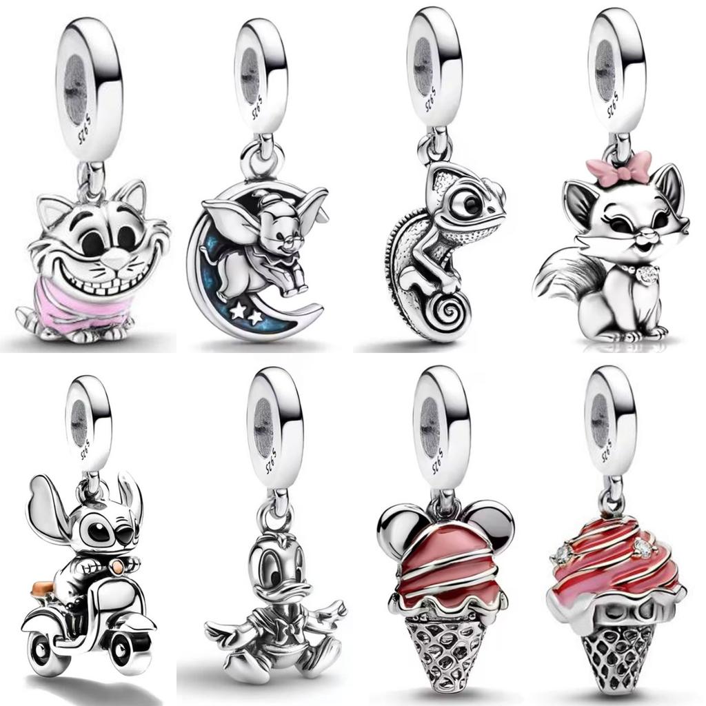 Nuevo Colgante de Cobre Flamenco y Ratón Muñeco de Nieve Dibujos Animados Princesa Cuentas Joyería Apta Para Mujeres Joyas Caseras Exquisitas Regalos
