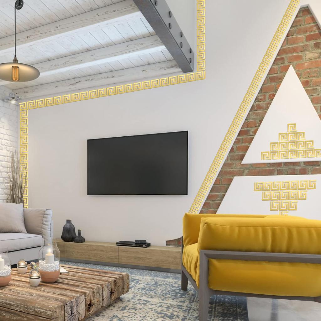 50Pcs Gold Mirror Stickers Wall Stickers Removable Peel and Stick Backsplash for Kitchen Room Decor Aesthetic Ceiling Decorations for Bedroom