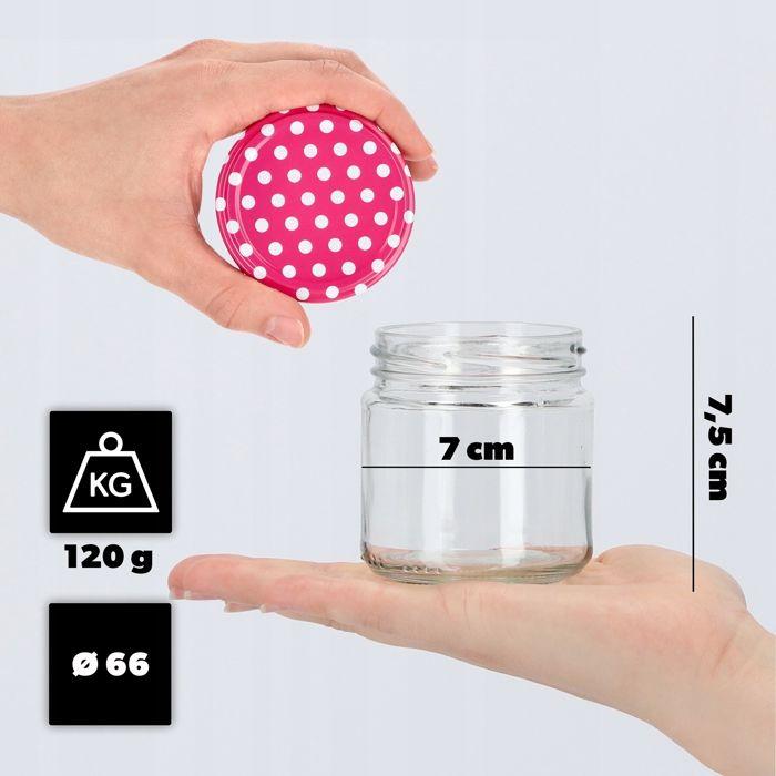 Bocaux De Conserve KADAX Lerma 200ml, 10pcs, Avec Couvercles Décoratifs Roses