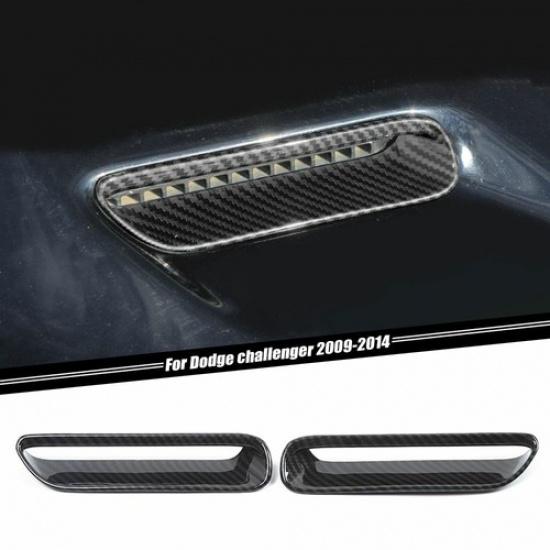 Kohlefaser Motorhaube Klimaanlagenauslass Blende für Dodge Challenger 2009-14