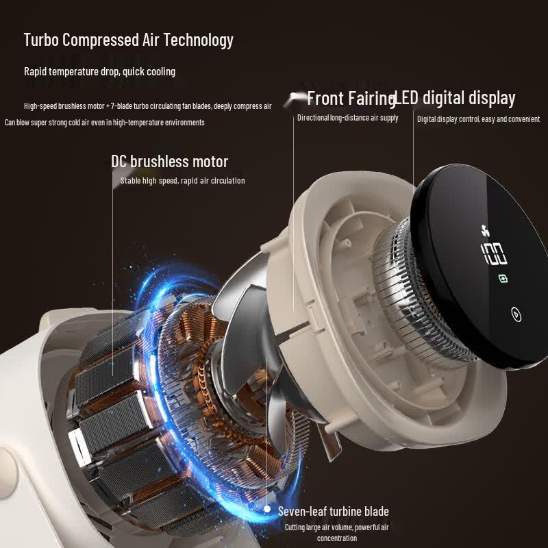 HOPECENT Silent Rechargeable Desktop Fan
