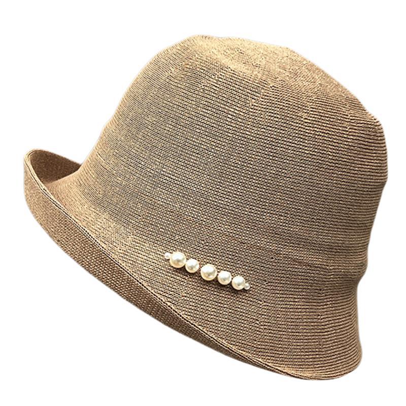 Chapéu de Pescador Pérola Washi Simples para Crianças Vento Ins Ultra Leve Chapéu Bacia Verão Respirável Protetor Solar Boné Protetor Solar