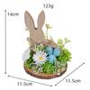 Easter Bunny Tabletop Decoration Festive Spring Ornament for Home Office Party and Outdoor Display Holiday Gift Idea for Kids