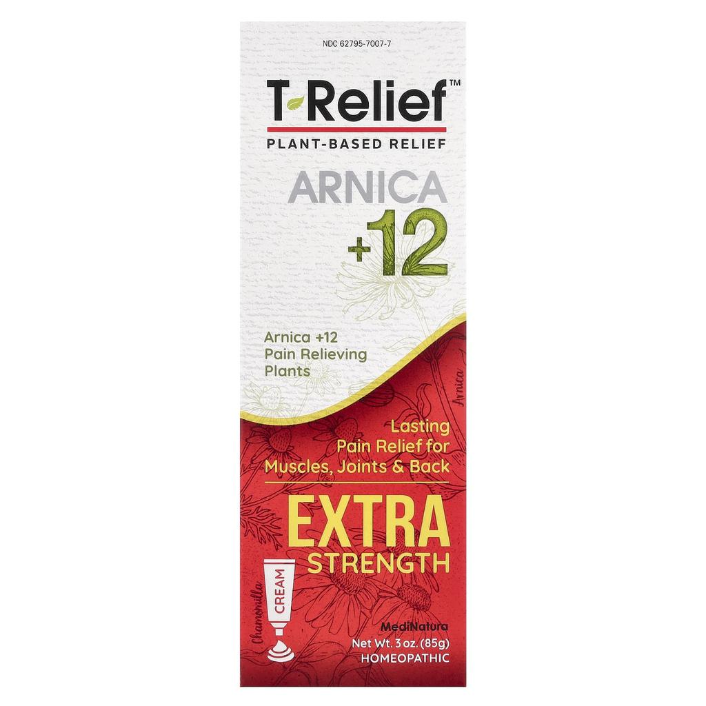 T-Relief™, Arnica +12 Cream, Extra Strength, Chamomile, 85G(3Oz)