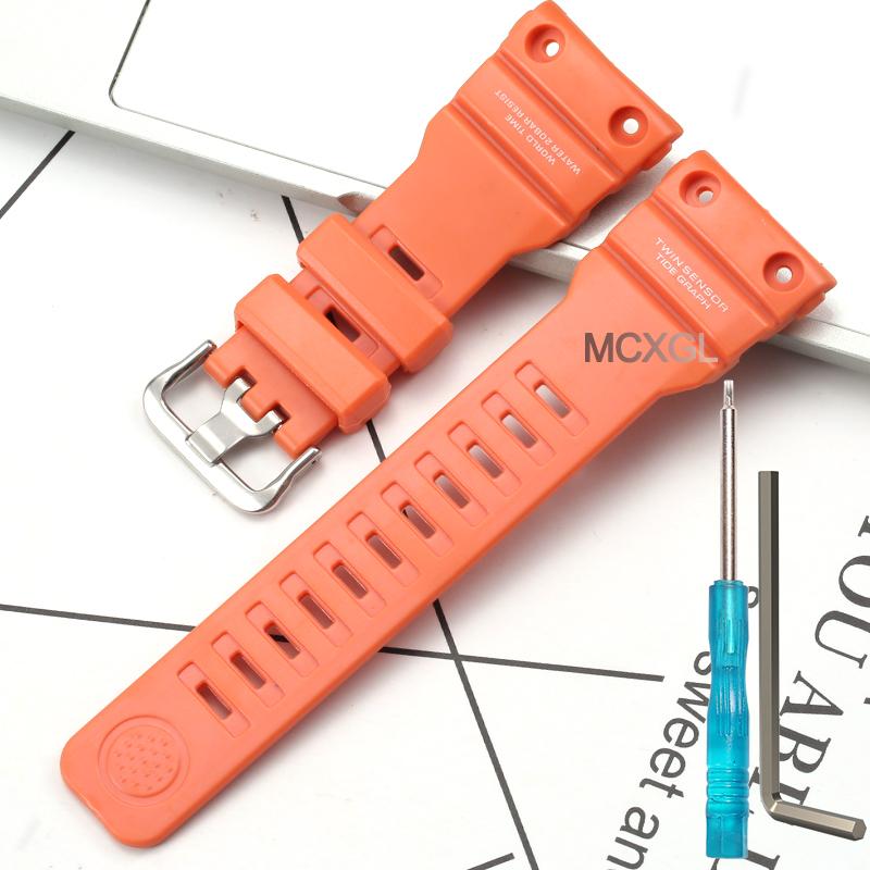 Resin Watch Strap Suitable for Casio GN-1000 Gn-1000 Watch Band Waterproof Replacemnet Bracelet