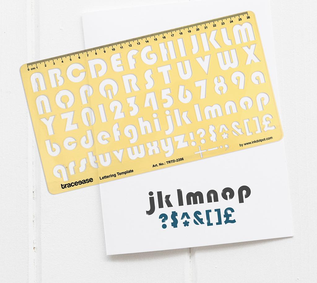 Traceease English & Arabic Alphabet Template Lettering Drafting Tools Stencils, Pack of 9