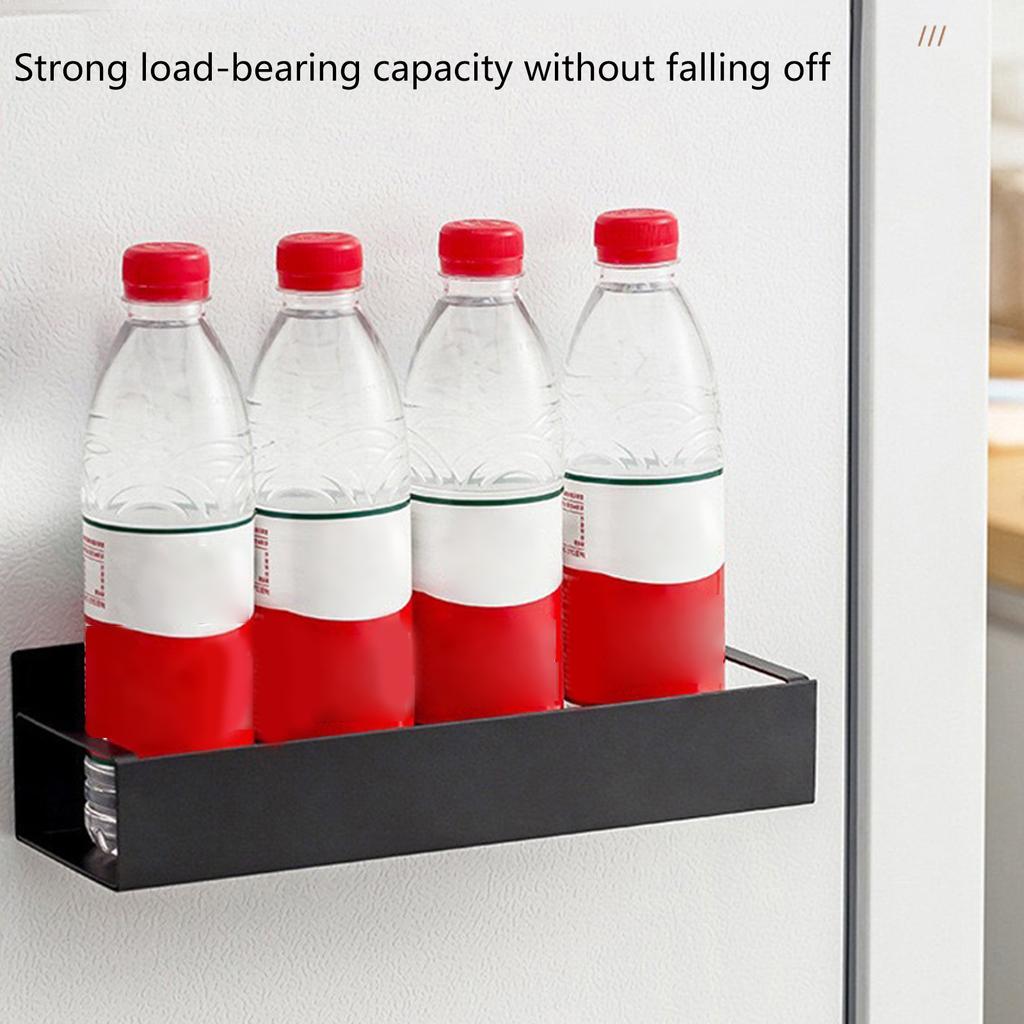 Multipurpose Magnetic Holder for Fridge Washing Machine Side Drillless Mount Space Efficient Includes Hooks
