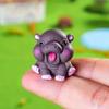 2Pcs Desktop Decoration  Simulated Pigmy Hippopotamus Eye-Catching Action Figure Trendy Ornament Cute Figurine