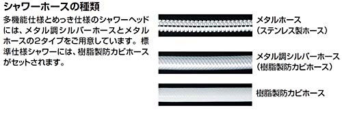 BF-SL6BG (1.6) INAX/LIXIL Eco Aqua Shower Shower Head & Hose, Plated with Metallic Silver Hose, Resin Anti-Mold Hose, 1.6m (BFSL6BG16)