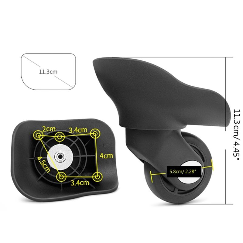1Pair Luggage Wheels Suitcase Replacement Wheel Roller Hardware Repairing Kit 360 Degree Spinner Caster Heavy Duty Wheel