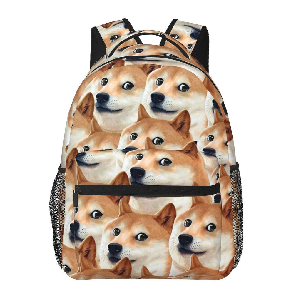 Doge Shiba Inu Memes Backpack Hot Sale Daypack Large Capacity Kids BookBag School Bag Shoulder Bags for Men Women