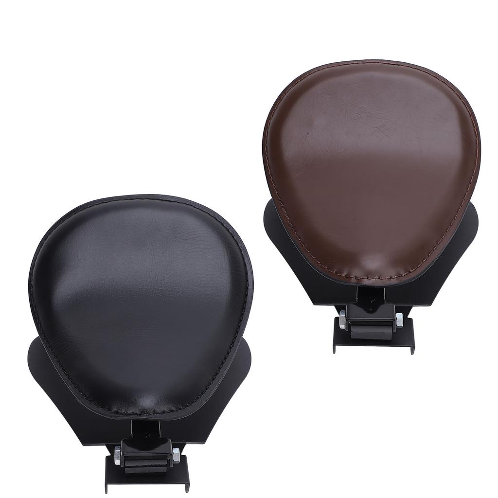 Motorcycle Solo Seat with Spring Bracket Kit Faux Leather Strong Support Universal Fit for Retro Mot