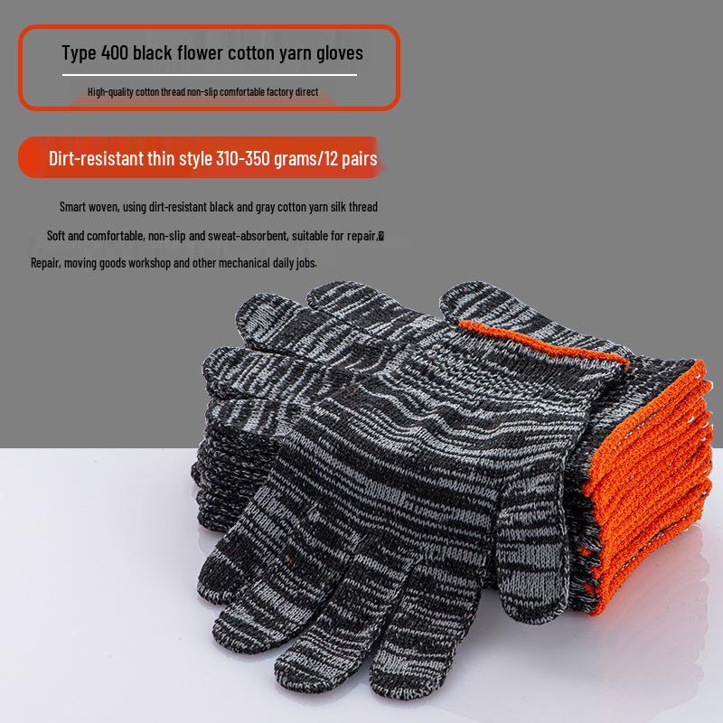 Nylon Wear-Resistant Work Gloves for Men and Women - Durable, Thin, and Extended for Construction and Household Use
