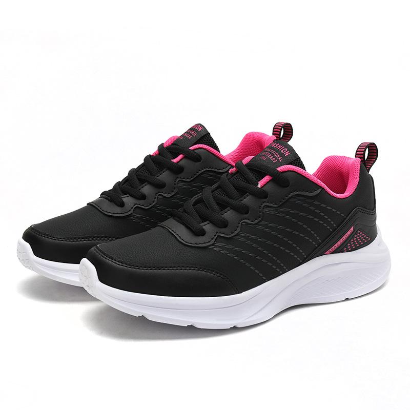 Autumn and Winter New Women's Shoes Leather Sports Casual Large Sports Shoes for Women
