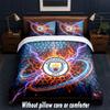 Manchester City Design Bed Bedding Set 1 Duvet Cover + 2 Pillowcases Soft Breathable Household Bed Linens