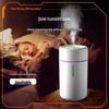 Mini USB Humidifier with Seven-Color Light & Silent Mist for Desktop and Car