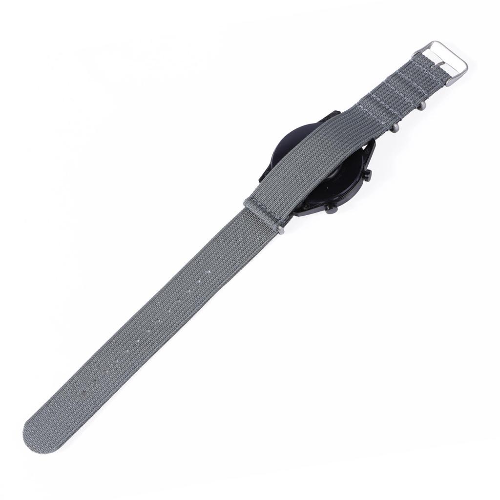 NATO One-Piece Nylon Canvas Watch Strap - Fine Woven Solid Color, 18/20/22mm