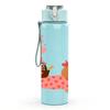 1PC Floral Dachshund Puppy 750ml Color Plastic Sports Water Bottle Leakproof Flip Straw Lid Suitable for Sports Office Home Use