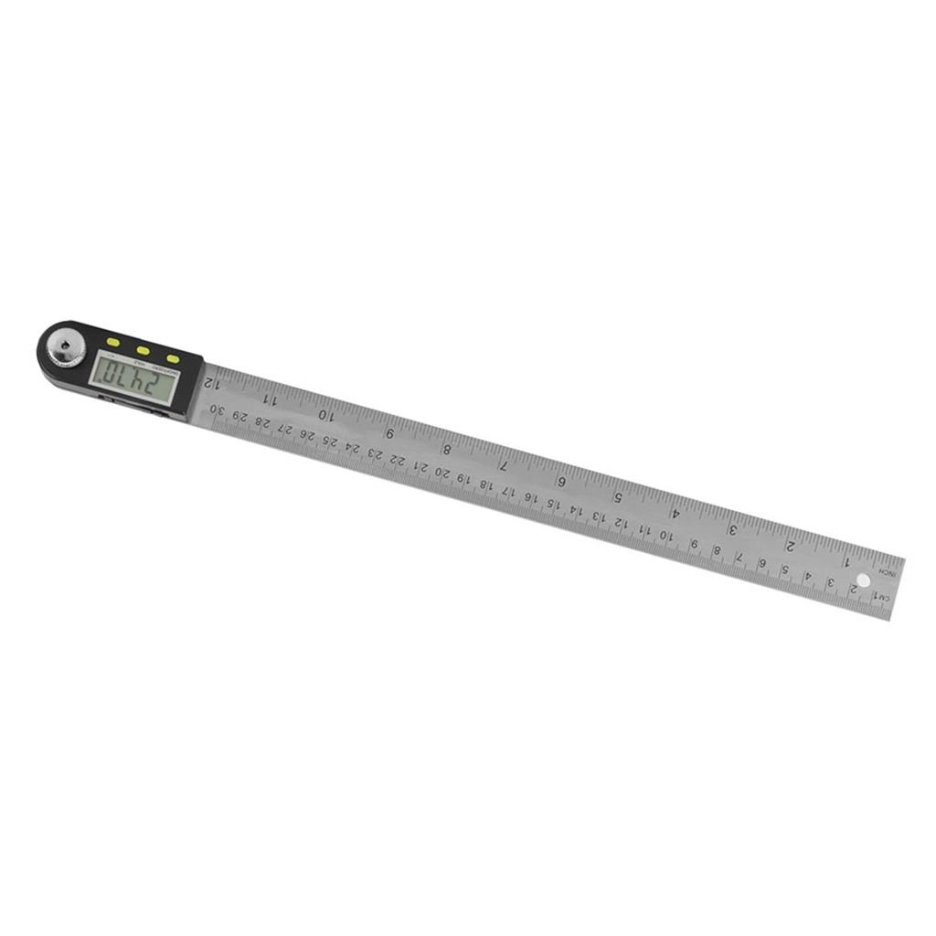 Digital Goniometer, Protractor, Miter Gauge, Ruler, 0.300mm, Electronic Stainless Steel Protractor, Digital, with LCD Display, for Easy and Accurate M
