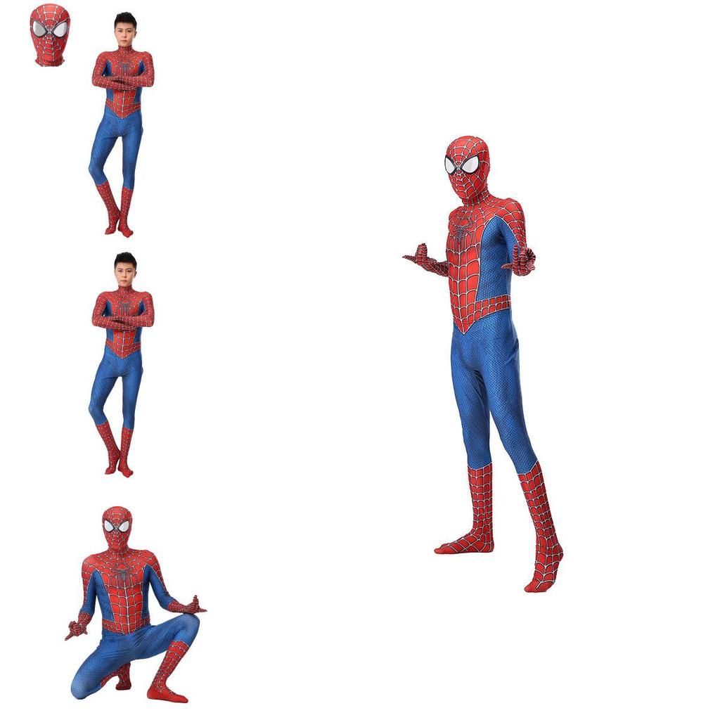 Exquisite Raimi Spiderman Cosplay Costume With Breathable Zentai Jumpsuit