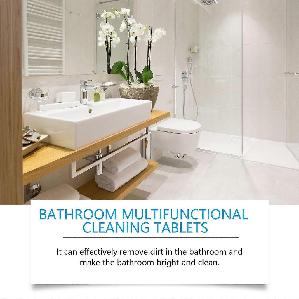 Bathroom Effervescent Cleaning Tablets for Sink, Tub & Glass Descaler, Degreaser & Deodorizer Dissolves Quickly for Deep Cleaning (Pack)