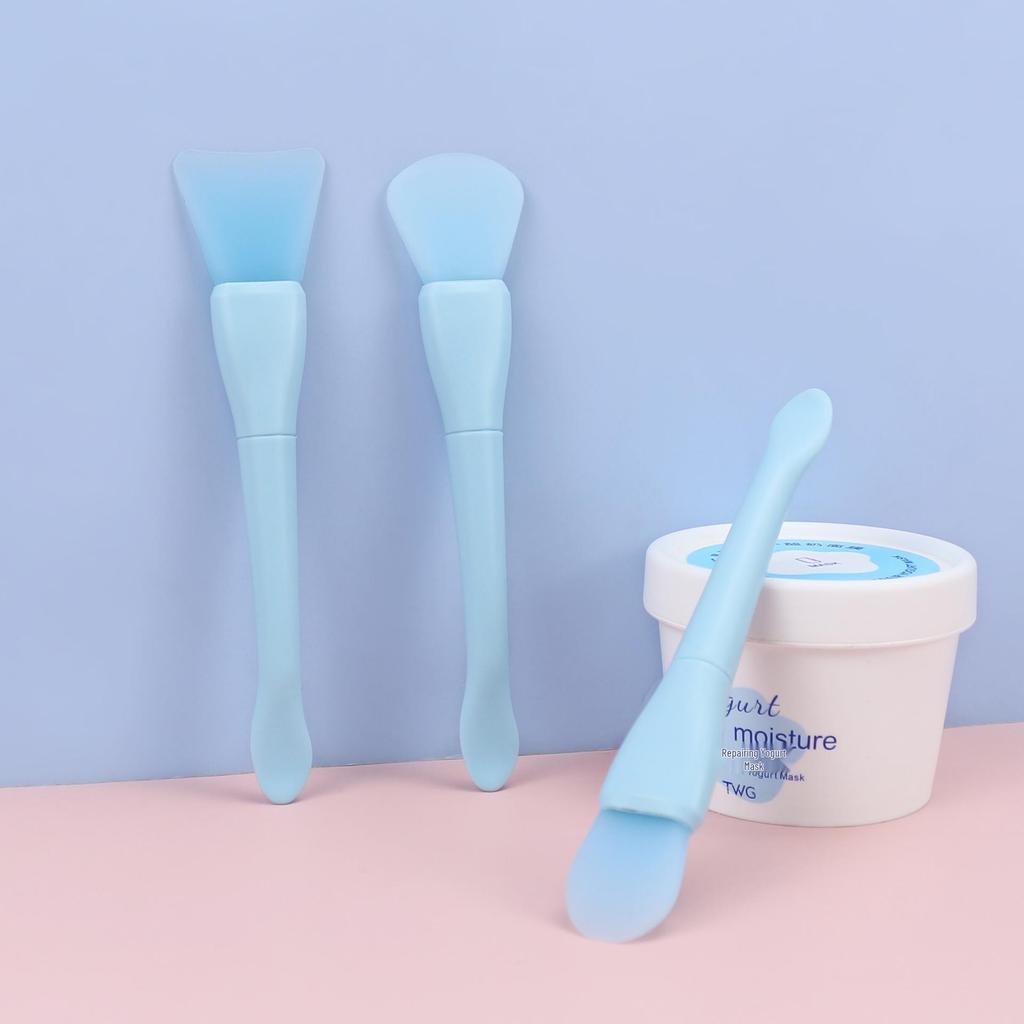 Doppelköpfiges Silikon-Maskenpinsel-Set: Fischschwanzlöffel zum Mischen, Auftragen, Auslöffeln und Entfernen von Schlammmasken