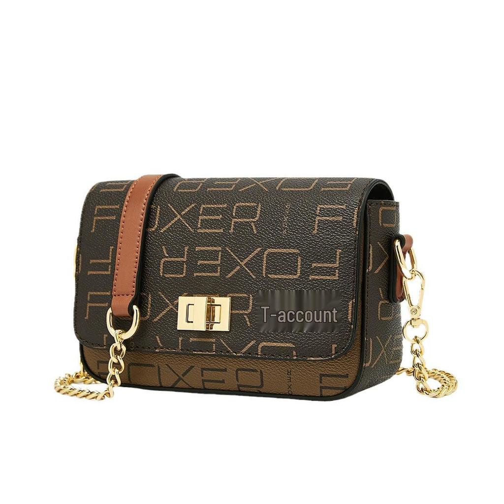 FOXER Golden Fox Women's Printed Crossbody Phone Bag with Chain