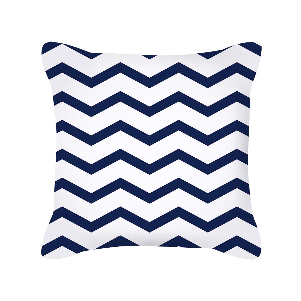 Furniture Life Peach Skin Velvet Pillow Cover Nordic Style Geometric Pattern Office Sofa Cushion Cover