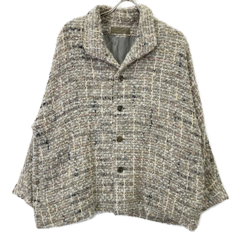JURGEN LEHL J0144FJ632 24AW Gray Kasuri Roof Tweet Jacket Jacket M grayUsed