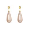 2026 French Vintage Oversized Teardrop Pearl Earrings - Elegant Champagne Pearl Drop Jewelry for Women Socialite Style