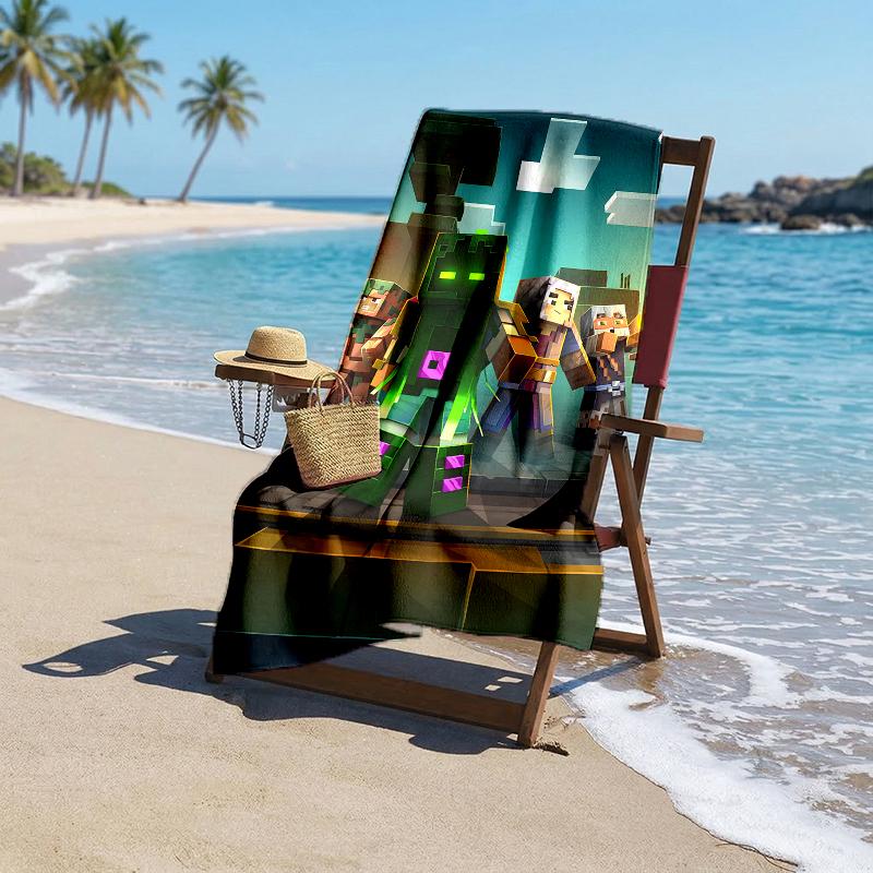 Pixel Game Fashion Beach Towel: Ideal for Summer Adventures Soft, absorbent and quick drying suitable for swimming and bathing