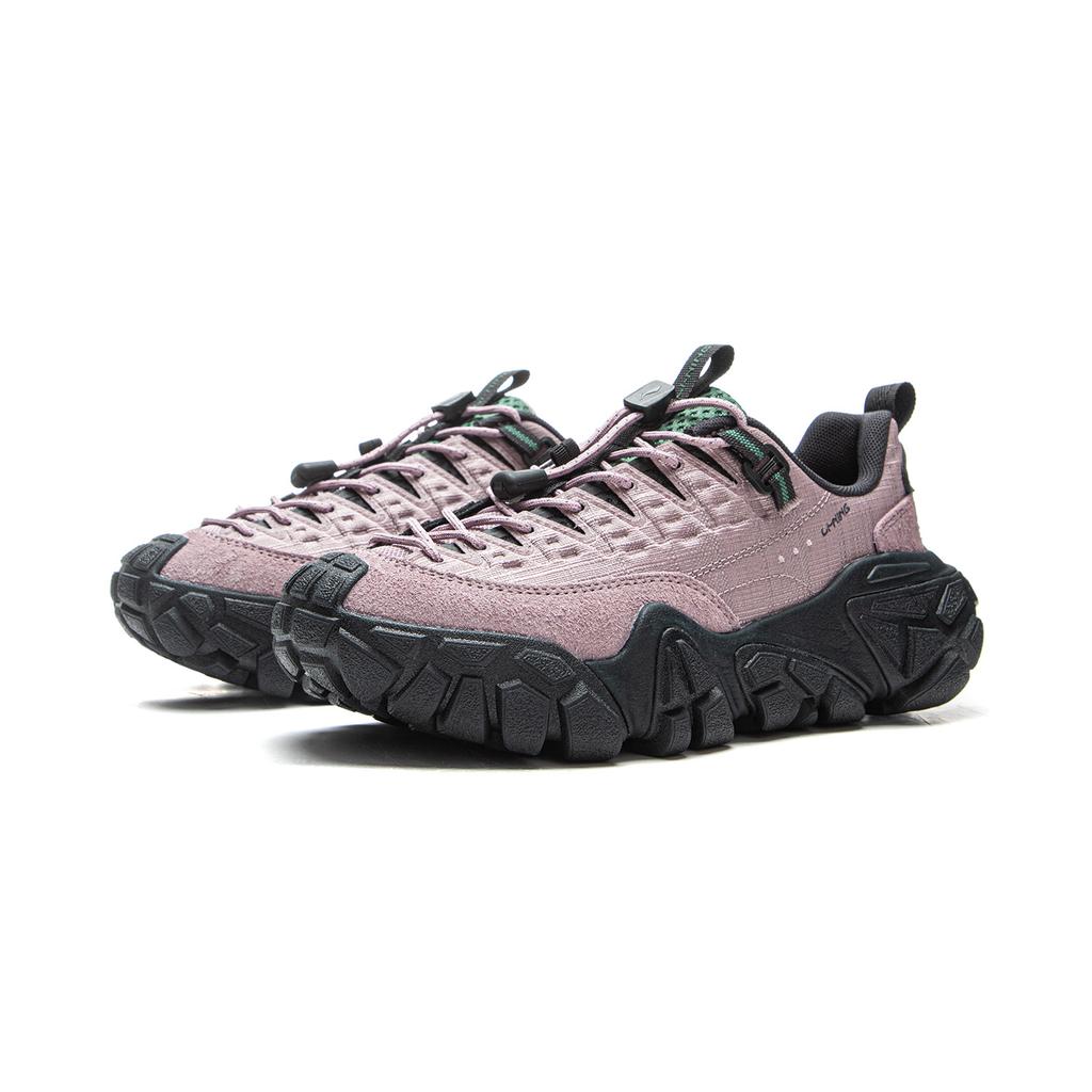 Li Ning Dune Mountain Outdoor Všestranné Retro Módní Trend Tlustá Podrážka Tlumení Nárazů Protiskluzové Odolné proti Opotřebení Podpora Nízké Svršky Ležérní Obuv AGCV364-3