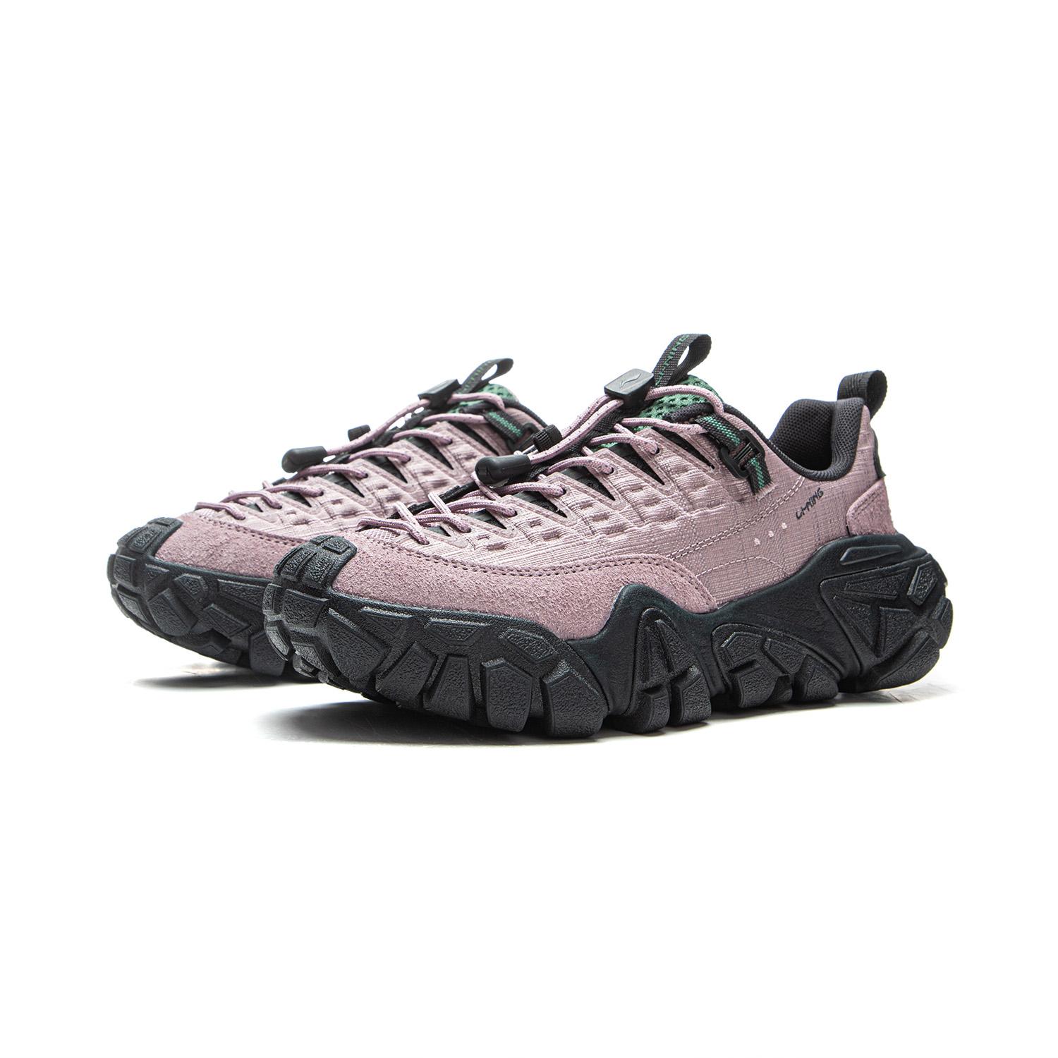 

New LiNing Dunes Cushioning, Slip Resistant, Abrasion Resistant Support Low Top Casual Shoes Women s Ink Gray Purple AGCV364-3 37