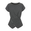 TVIEW Cross Wrap Striped Knit_V6B-Ckn002