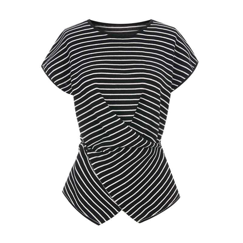 TVIEW Cross Wrap Striped Knit_V6B-Ckn002