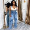 Women's European & American Denim Overalls - Summer Casual Zipper Washed One-piece Long Pants