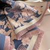 Women S Floral Pattern Faux Cashmere Scarf Winter Warm Fashionable Shawl