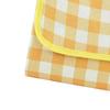 Picnic Blanket Waterproof Damp Proof Thickened Nonwoven Foldable Portable Gingham Picnic Mat for Beach Camping Yellow