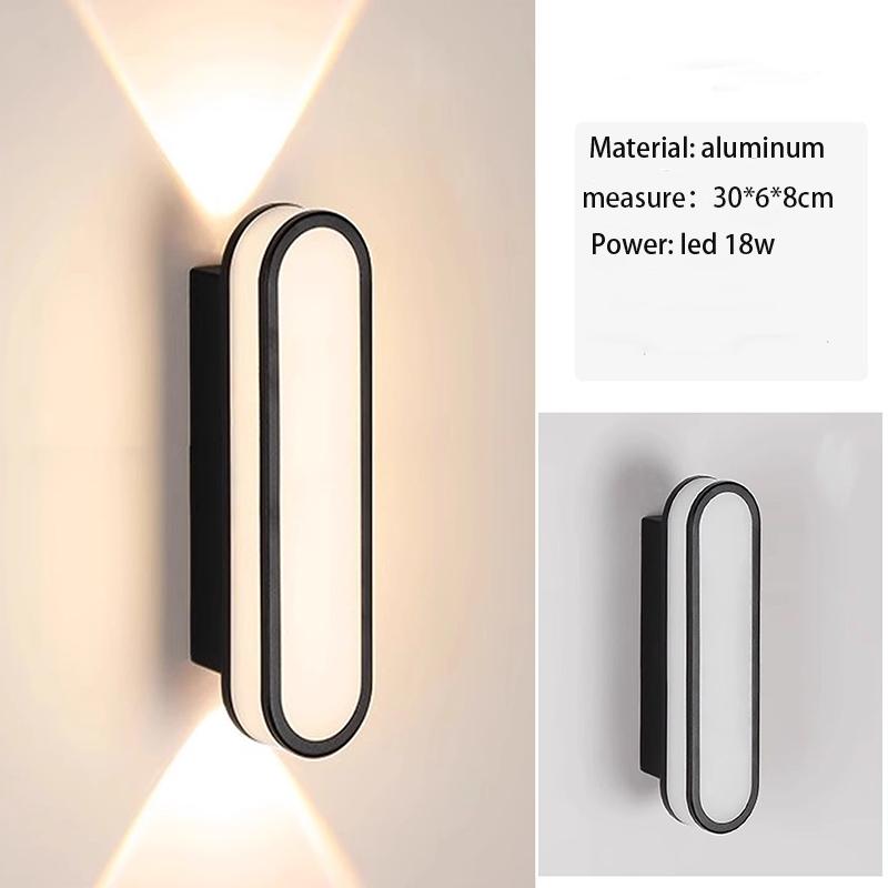 Modern Waterproof Aluminum LED Wall Lamp Big Size Square Exterior Sconce Garden Porch Outdoor Borosilicate Glass Diffuser 2-Year