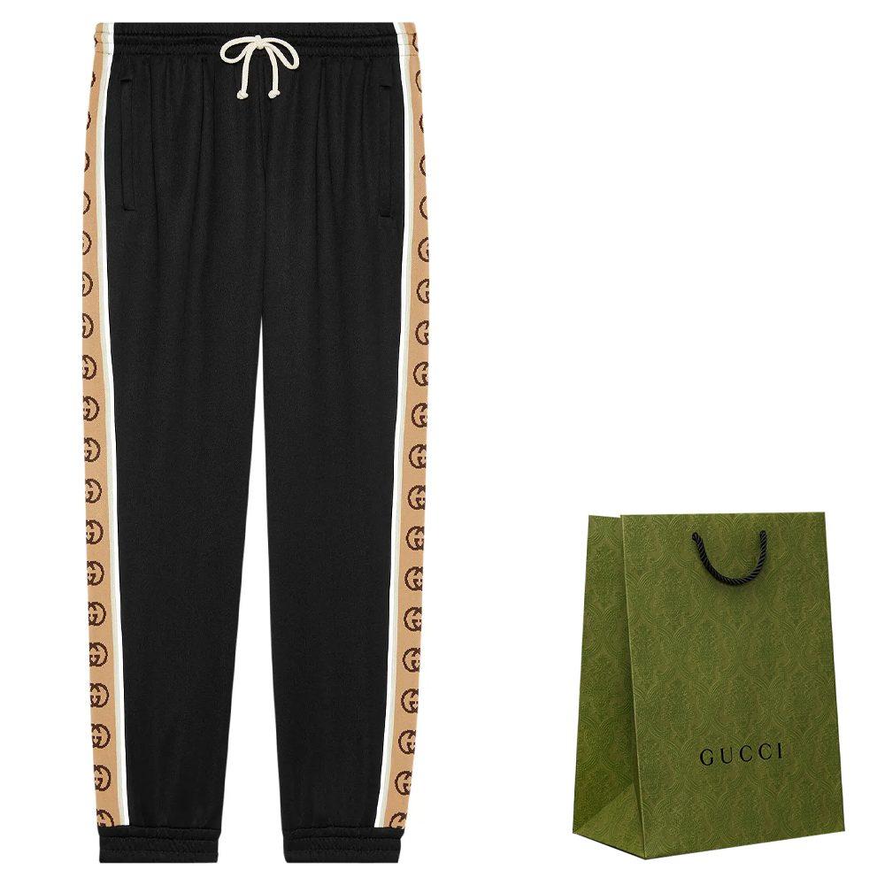 Gucci 1921 SS22 Knitted Sweatpants Men's Black 598858-XJBZ8-1082