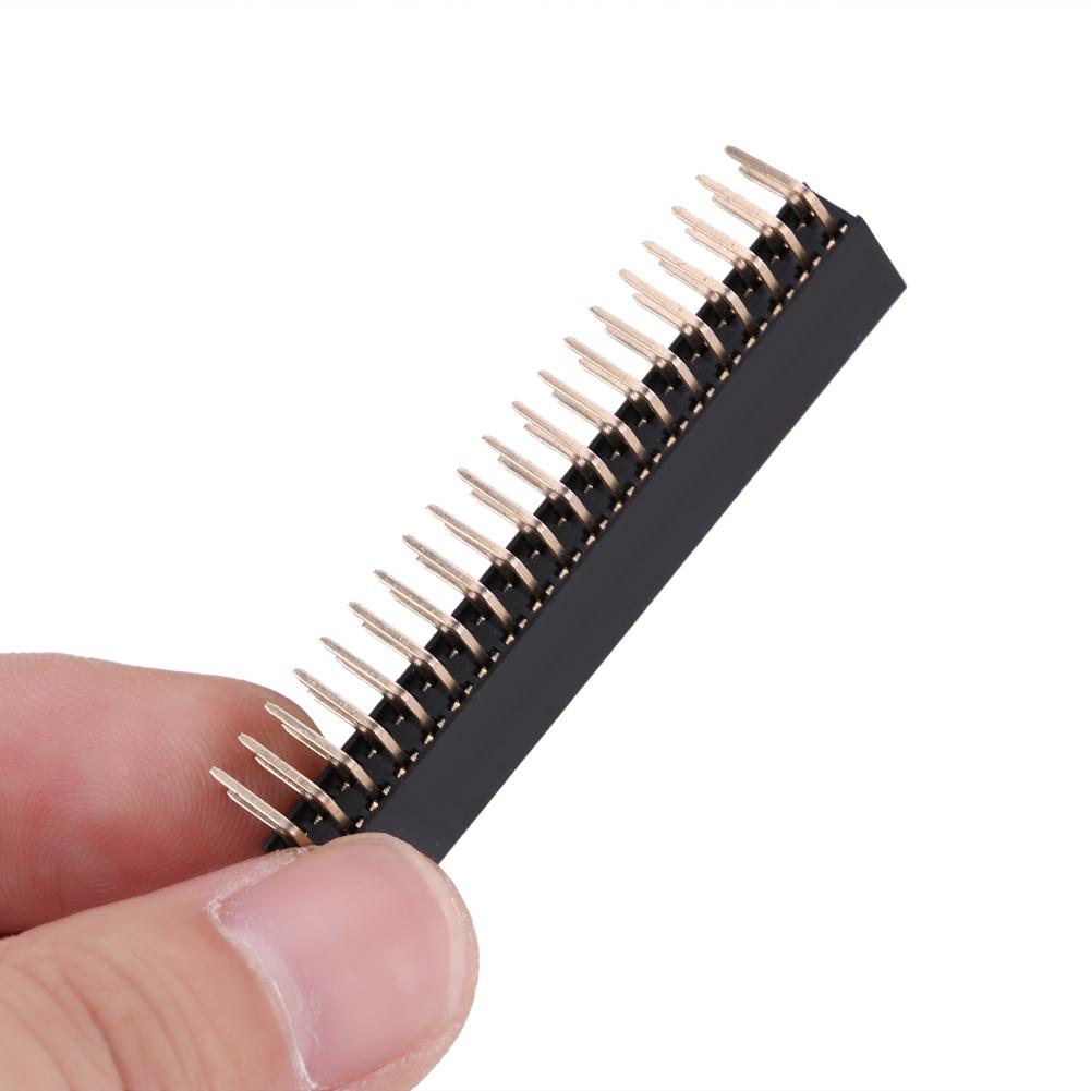 3pcs 2 X 20 Pins 2.54mm Pitch Female Dual Row Right Angle Pin Headers for Raspberry Pi