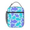 Cartoon Weißer Hai Isoliertische Lunchtasche für Kinder Schul-Kühlbox Thermische Lebensmittelbox Tragetasche Auslaufsichere Lunchboxen Behälter